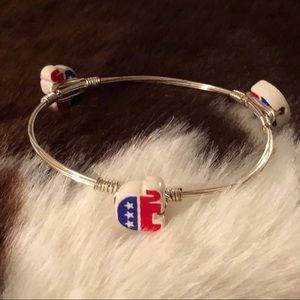 Republicans bracelet silver tone